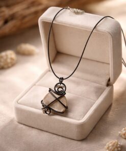 Wire-Wrapped Stone Pendant Necklace