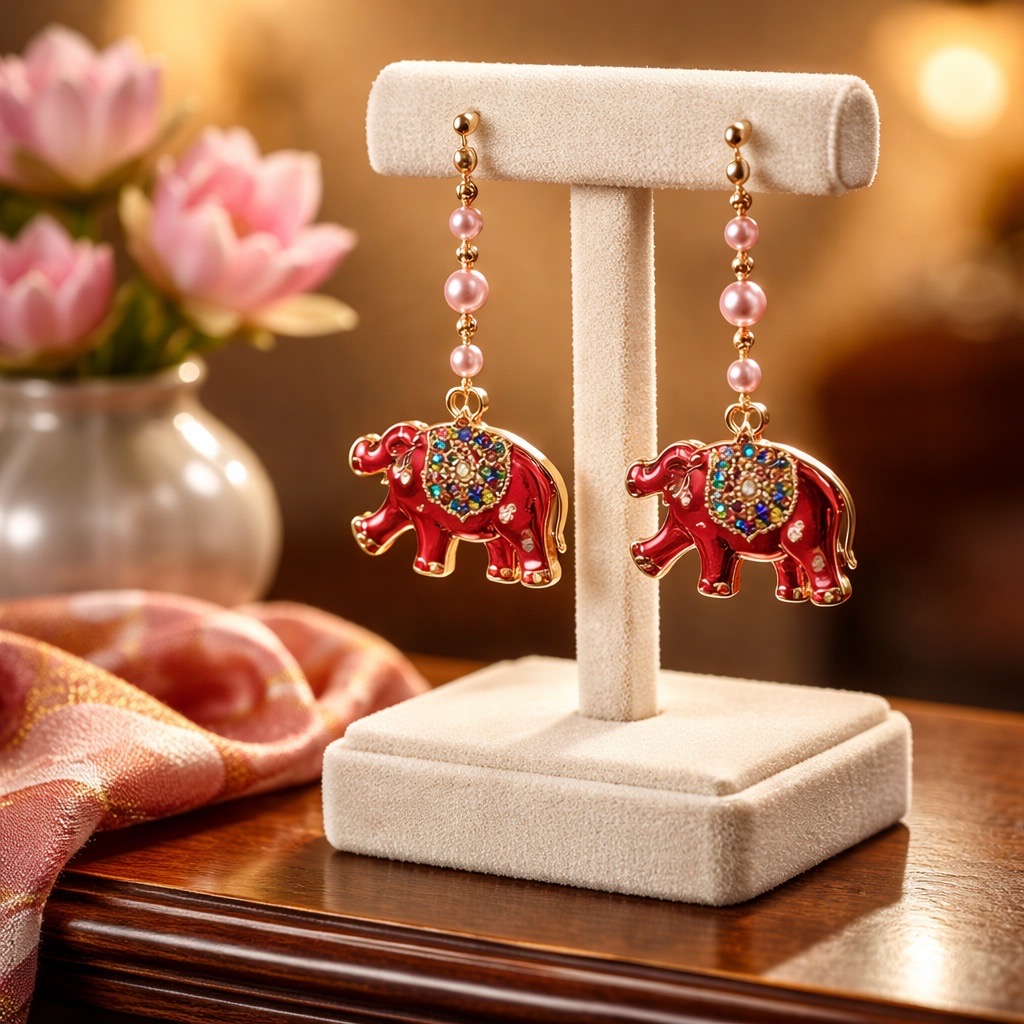 Colorful Elephant Earrings