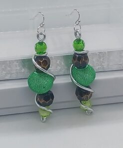 Lovely Green Beads Earrings