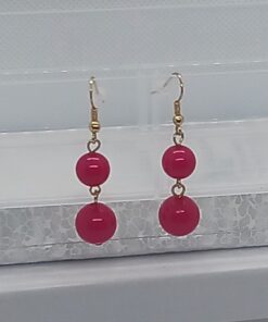 Red Glass Beads Earrings