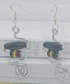 Black and Silver Wire Earrings