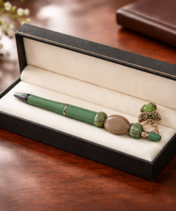 Beaded Green Artistry Pen
