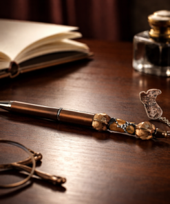 Brown Pen with Beads and Cowboy Boot