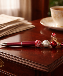 Beaded Red Writing Beauty Pen
