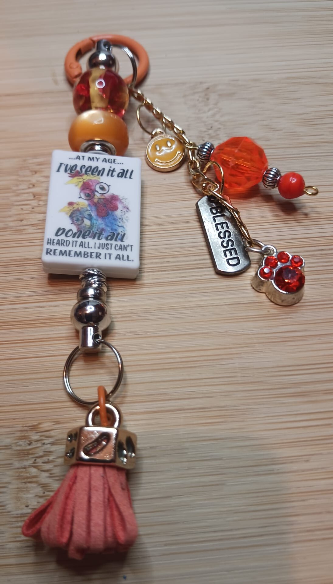 Witty 'Orange' Bag Charm